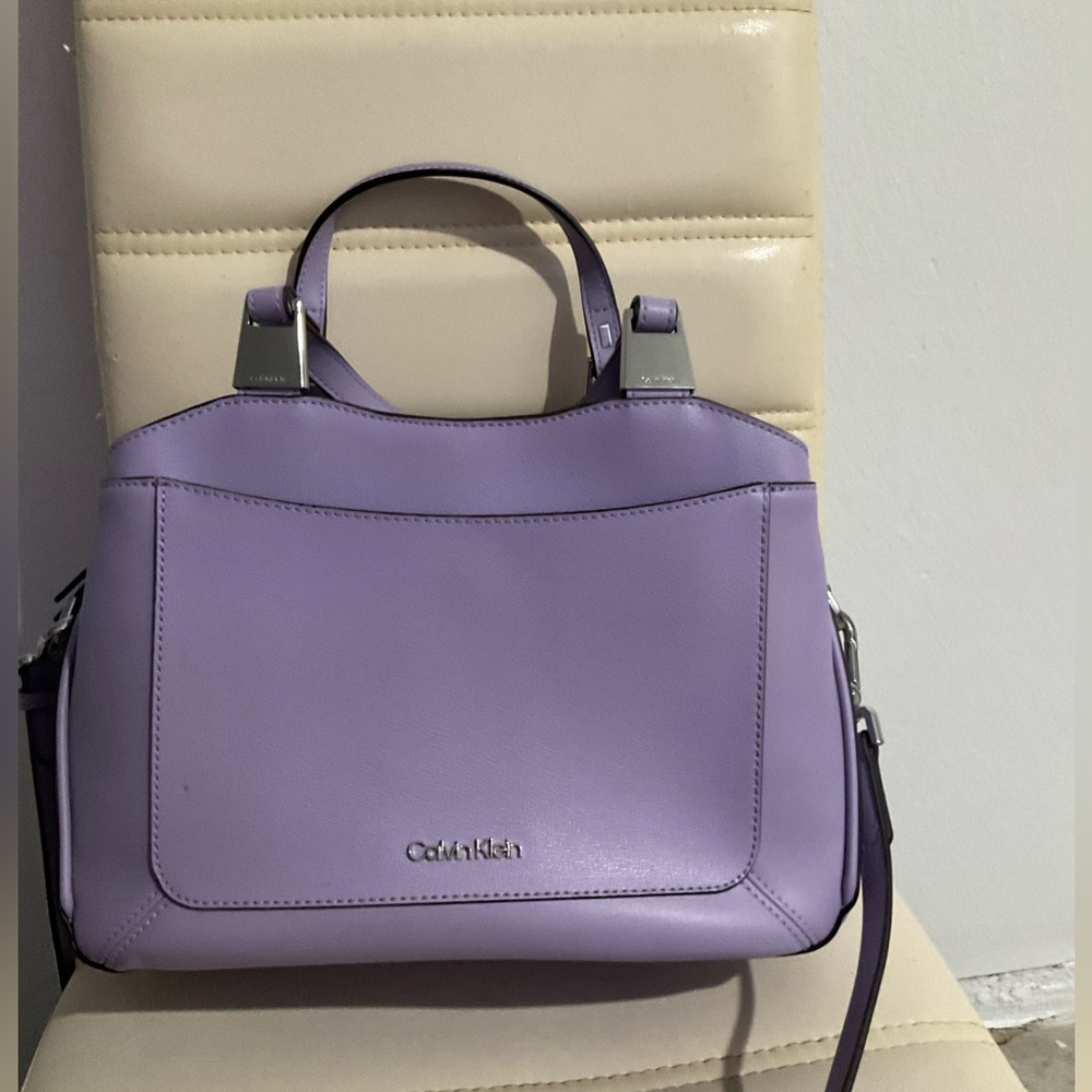 Calvin Klein big purple purse bag